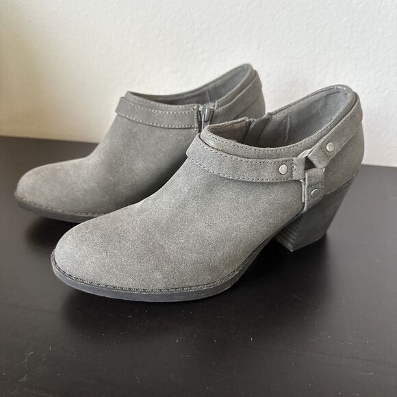 ROCKET DOG Grey Booties Womens 8.5 Faux Suede Ankle Booties Boots - Picture 3 of 11